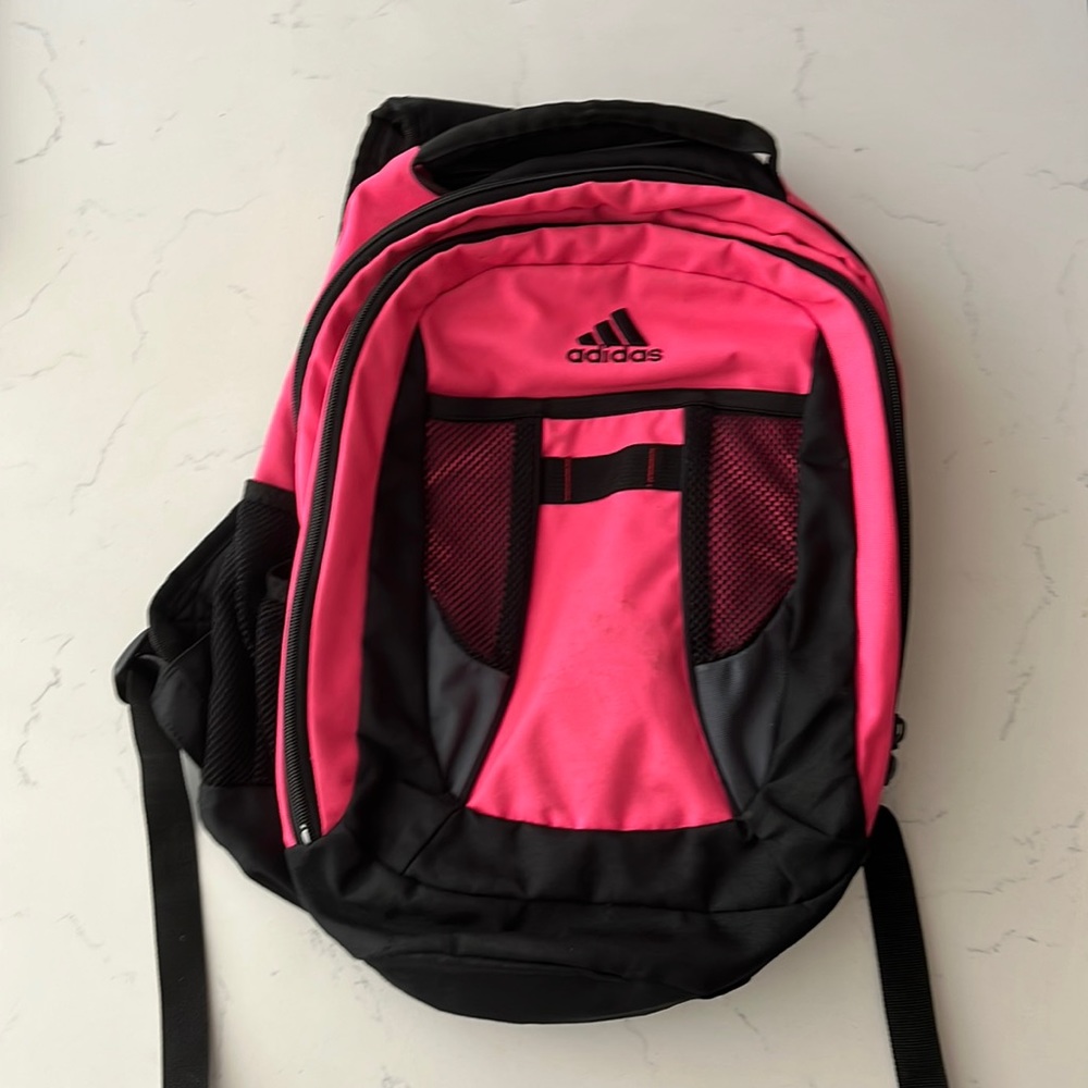 Adidas hot pink school backpack